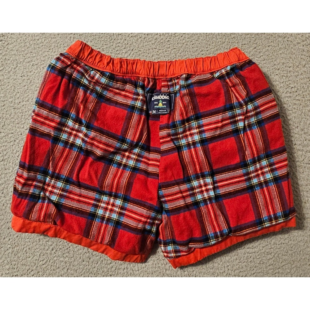 Chubbies Originals Mens Red Plaid Flannel Lined Stretch Shorts 5.5 Inseam Medium - Picture 4 of 9